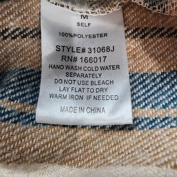 Blue B Collection Plaid Button-Up Flannel Jacket M - Picture 10 of 15